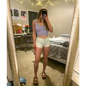 American Eagle White Hi-Rise Shortie